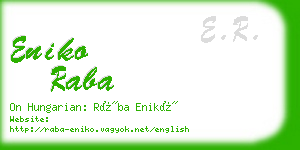 eniko raba business card